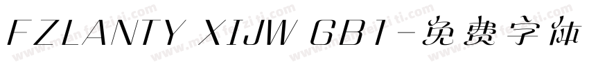 FZLANTY XIJW GB1字体转换